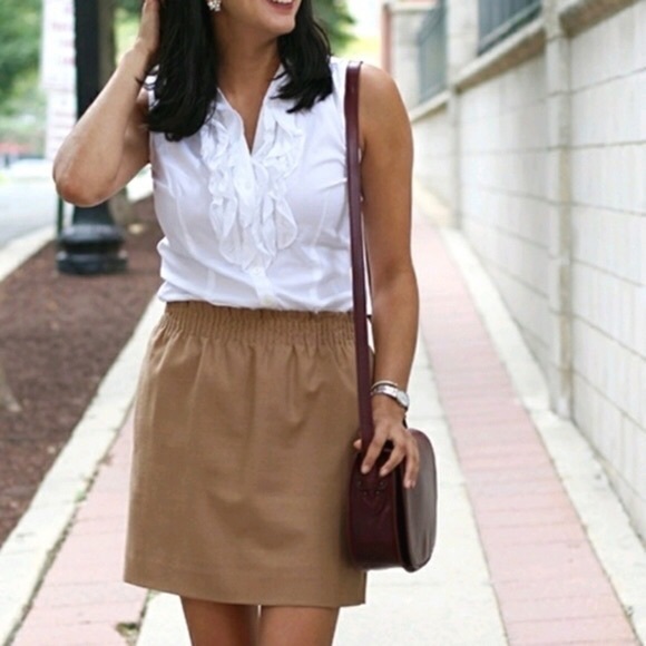 J. Crew tan mini skirt - Picture 5 of 6